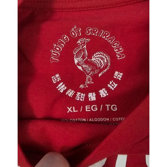 NWT Sriracha hot chili t shirt mens XL Halloween gift idea casual comfort red - Picture 5 of 7